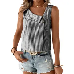 GIOIO - Blusa Mujer Casual Ajustada Elegante Negro