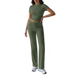 GIOIO - Conjunto de Verano Mujer y Cómodo Verde