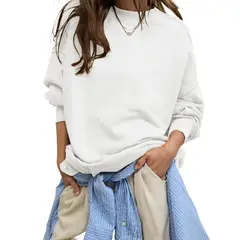 GIOIO - Blusa Mujer Casual Ajustada Elegante Blanco