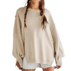 GIOIO - Blusa Mujer Casual Ajustada Elegante Beige