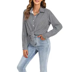 GIOIO - Blusa Mujer Casual Ajustada Elegante Negro