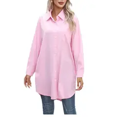 GIOIO - Blusa Mujer Casual Ajustada Elegante Rojo