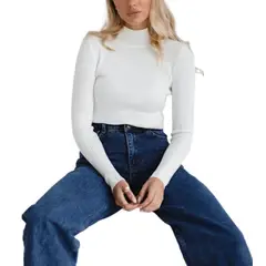 GIOIO - Blusa Mujer Casual Ajustada Elegante Blanco