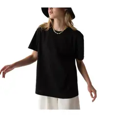 GIOIO - Blusa Mujer Casual Ajustada Elegante Negro