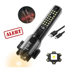 GENERICO - LINTERNA MULTIFUNCIÓN 10 EN 1 CARGA DE CELULAR Y MARTILLO DE SEGURIDAD