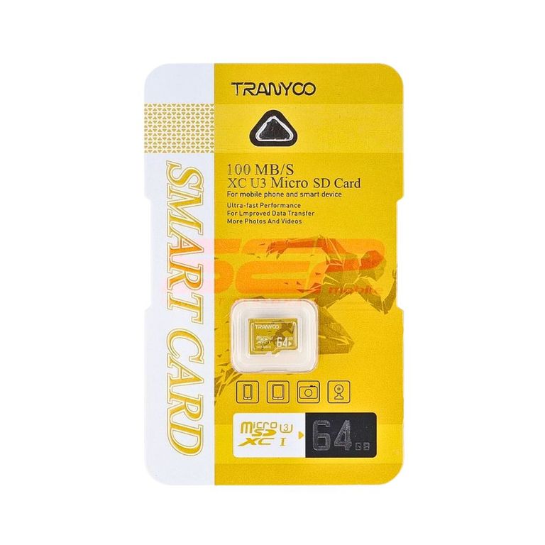 Tarjeta Micro SD 64GB U3 100MB/s Clase 10 para Cámaras, Celulares, Drones y 4K