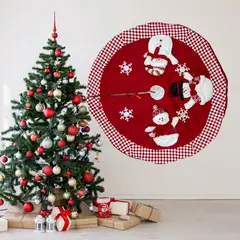 SALA FABULOSA - Piso de árbol alfombra decorativa grande Sweet muñeco de nieve