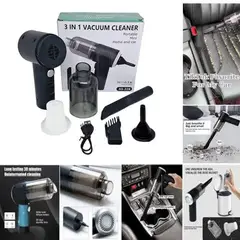 GENERICO - Aspiradora inalámbrica recargable 3 en 1 para auto oficina hogar