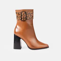 GINO BIGIONI - Botin Mujer de cuero BTC-2207 Camel Natural