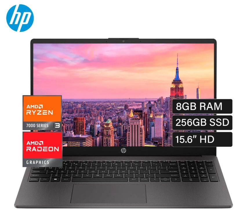 Laptop 255 G10 AMD Ryzen 3 7320U 8GB RAM 256GB SSD 15.6" HD FreeDos (BF9X1AT)