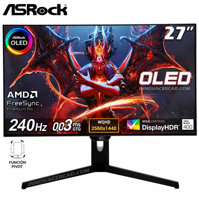 Monitor OLED PG027QFS 27 QHD 2K 240HZ 03ms DisplayHDR 400, Pivot