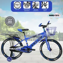 VELOX - Bicicleta Para Niño Aro 20 «SPORT VZ II» con Canasta Blue