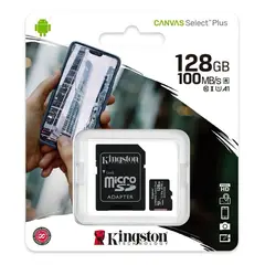 KINGSTON - Memoria Micro Sd 128 Gb clase 10 Plus + adaptador