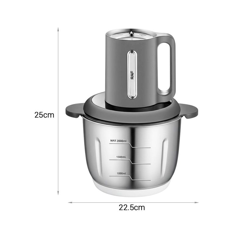 Picador De Alimentos Raf Modelo R7722G 300w 3 Velocidades 2L