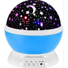 GENERICO - Lampara Proyector de Estrellas Giratorio Azul