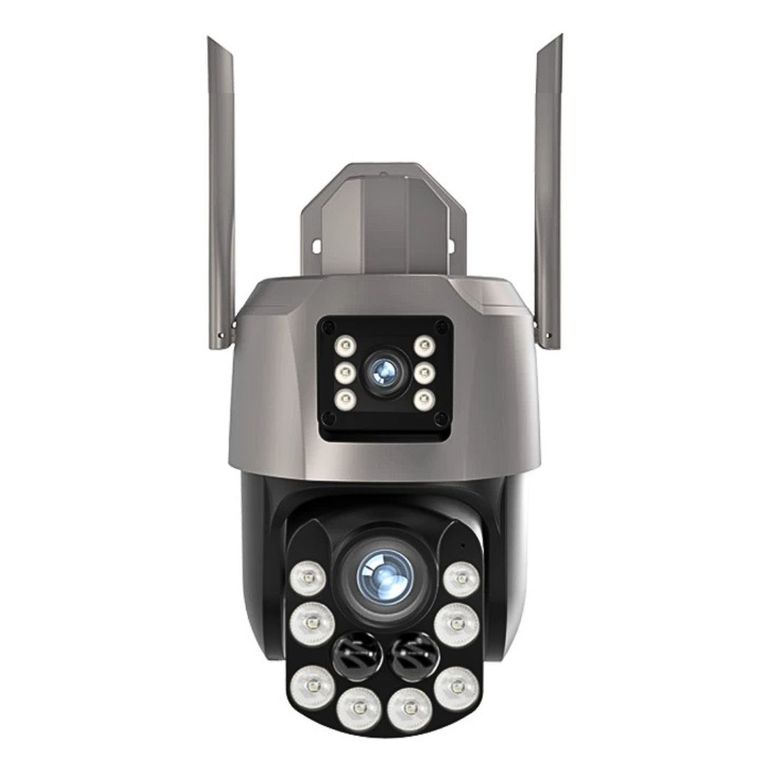 Cámara de Seguridad WiFi PTZ 360° UHD Doble Lente con Zoom Óptico 36X Visión Nocturna Audio y Sirena