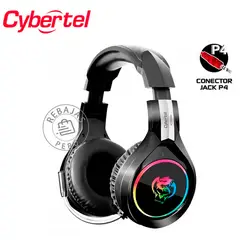 CYBERTEL - Audífono Gamer HG-502-P4 RGB Jack 35mm Micrófono
