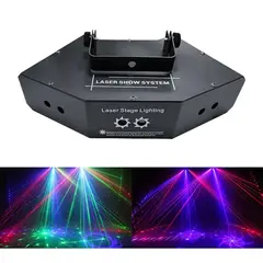 OEM - Laser Estroboscopico Colores RGB 9Luces de Escenario Iluminación LED