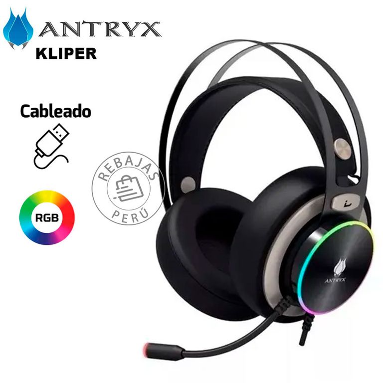 Audífono Gamer Kliper AGH-8000SR7 RGB 7.1 USB, Micrófono