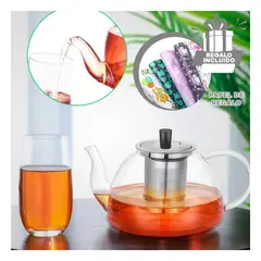 RYBIU IMPORT - Tetera con Filtro de 1000ml F062B Y+Papel de Regalo