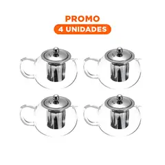 RYBIU IMPORT - Pack4 Infusor Resistente al Calor de 800ml Transparente