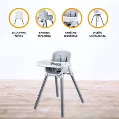 CHICCO - Silla de comer para niños »ZEST MOOM» GREY