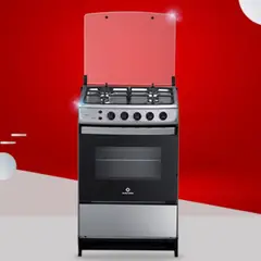 INDURAMA - COCINA CORUÑA 4 HORNILLAS A GAS ACERO INOXIDABLE