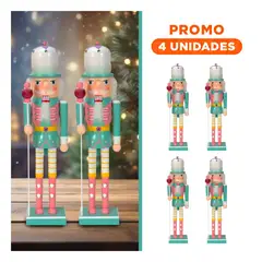 GENERICO - Pack4 Adorno para Decoracion de Terraza en Verde y Rosado