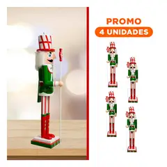 GENERICO - Pack4 Cascanuez Versatil y Llamativo en Color Verde y Rojo