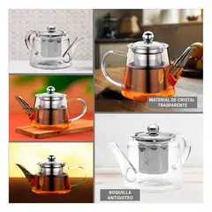 RYBIU IMPORT - Tetera de Infusion con Tapa de Acero Inoxidable 800ml