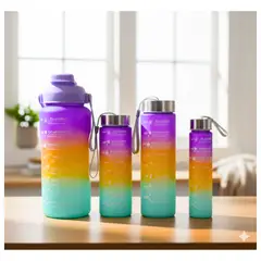 GENERICO - TOMATODO DEPORTIVO MULTICOLOR 4 EN1 PARA TRANSPORTE DE AGUA