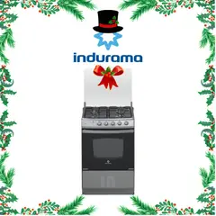 INDURAMA - COCINA CORUÑA 4 HORNILLAS A GAS ACERO INOXIDABLE