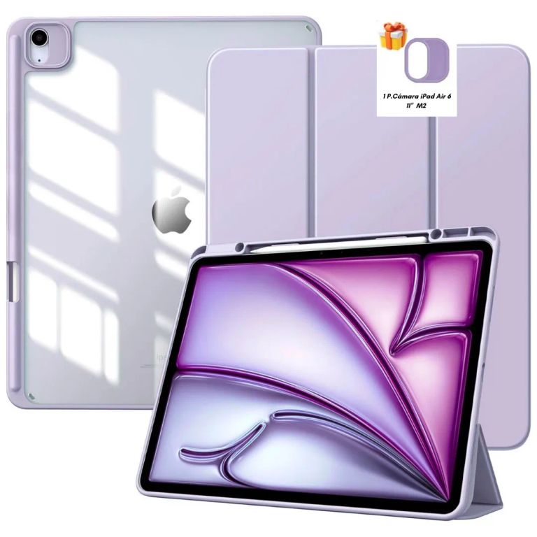 Funda Desmontable Imantada Para iPad Air 11 M2 M3 - LILA
