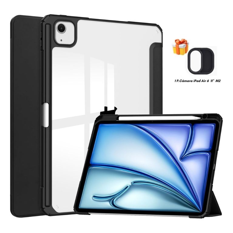 Funda Desmontable Imantada Para iPad Air 11 M2 M3 - NEGRO