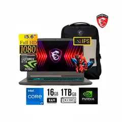 MSI - Laptop Gaming Thin 15 156 Intel i7 13620H 16GB 1TB RTX 3050 VIDEO 4GB 144Hz