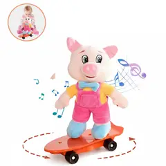 GENERICO - Patineta con Peluche Eléctrica Musical Niños Monopatín