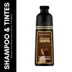GENERICO - Shampoo Tinte Marrón Oscuro 500 ml - ECORINCIA