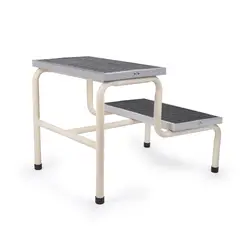 GENERICO - Escalera Escalinata de 2 Peldaños de Acero Quirúrgico