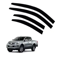 GENERICO - Correlluvias Viseras Para Mitsubishi Triton 2003-2013 Negro Premiun