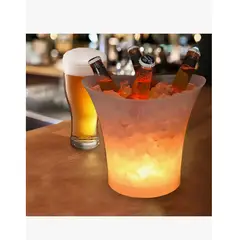 GENERICO - Hielera Con Luz Led Enfriador Botellas Cerveza Vinos Fiesta Color Rgb