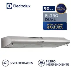 ELECTROLUX - Campana Extractora EJSE362TBIS 90cm Acero Inox 3 Velocidades