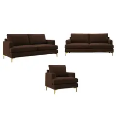 ALTO HOGAR - Juego de Sala 3 2 1 Zeika Crema