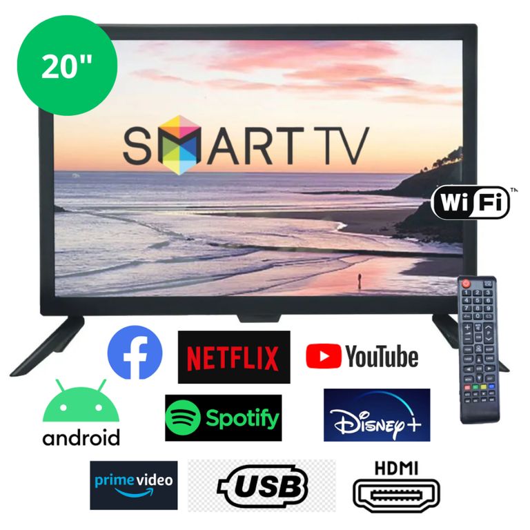 TELEVISOR YUNTEL SMART TV LED YTV-20SDT WIFI ANDROID12