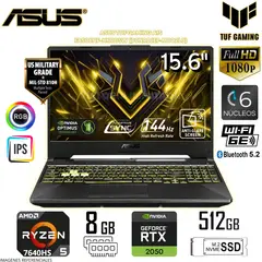 ASUS - Laptop TUF Gaming A15 AMD Ryzen 5 7535HS 8GB RAM 512GB SSD 15.6" FHD RTX2050-4GB FA506NF-HN005W