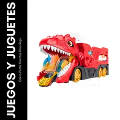 GENERICO - Carro Porta Carritos Dino Rojo