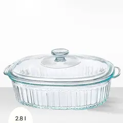 ICHIMATSU - Olla de Vidrio Borosilicato Ovalada 2.8 l