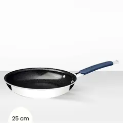 TRAMONTINA - Sarten de Acero Inox y Aluminio con ceramica Romagna Negro 25 cm