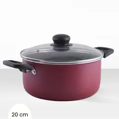 FACUSA - Olla Antiadherente Estela Rojo 20 cm