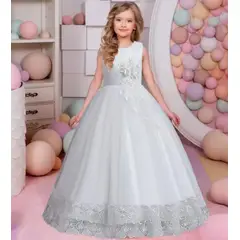 GENERICO - Vestido Niña Princesa Blanco Talla 10