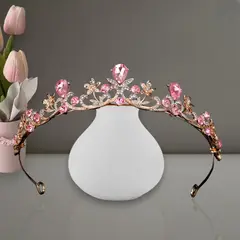 GENERICO - Corona con Brillos para Niña Accesorio Elegante para Fiestas y Eventos